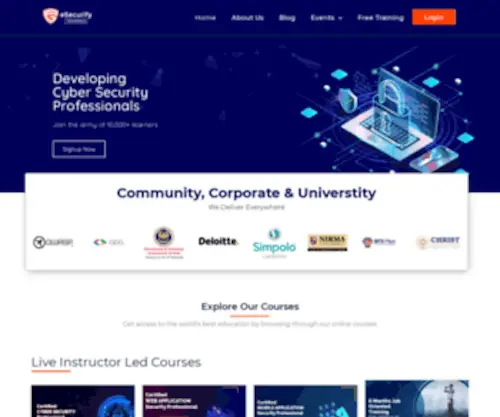 Esecurifytrainings.com(Esecurifytrainings) Screenshot