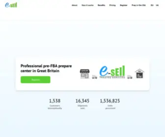 Esellts.uk(E-Sell FBA prep-center in UK) Screenshot