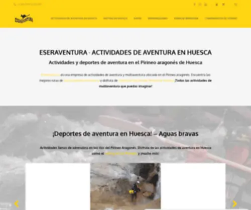 Eseraventura.com(Actividades de aventura en el Pirineo de Huesca) Screenshot