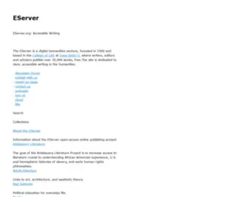 Eserver.org(The EServer) Screenshot