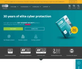 Eset.com.sg(Antivirus and Internet Security Solutions) Screenshot