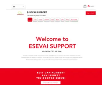 Esevaisupport.com(Online Support for CSCs) Screenshot