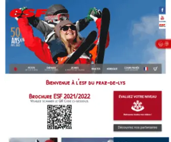 ESF-Prazdelys.fr(Ecole de ski Praz de Lys) Screenshot