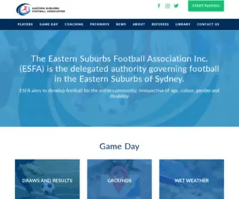Esfa.com.au(Eastern Suburbs Football Association) Screenshot