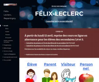 Esfelixleclerc.com(Félix) Screenshot