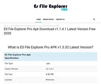 Esfileexplorerproapk.site(ES File Explorer Pro Apk Download) Screenshot