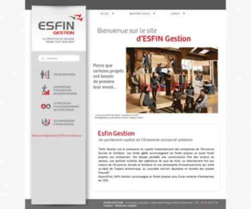 Esfin-Ides.com(Bienvenue sur le site d'ESFIN Gestion) Screenshot