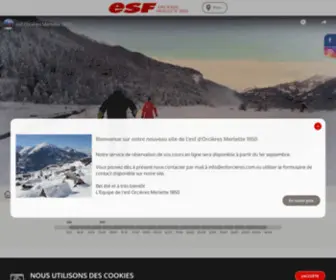 Esforcieres.com(Ecole de ski à Orcières) Screenshot