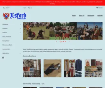 Esford.com.au(Esford Armoury) Screenshot