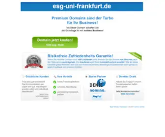 ESG-Uni-Frankfurt.de(Jetzt kaufen) Screenshot