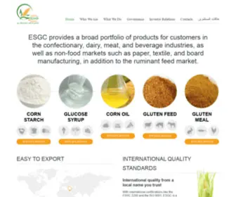 ESGC.com.eg(Egyptian Starch and Glucose) Screenshot