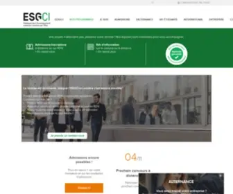 Esgci.fr(Ecole de Commerce International et Marketing à Paris) Screenshot