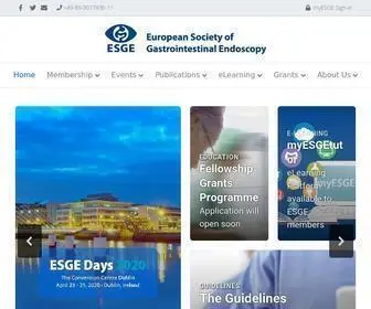 Esge.com(European Society of Gastrointestinal Endoscopy (ESGE)) Screenshot