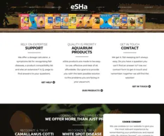 Eshalabs.com(ESHa Aquarium Products) Screenshot