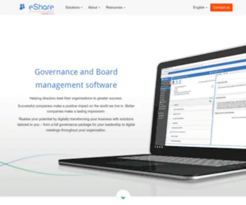 Eshare.co.uk(Governance and Board management software) Screenshot