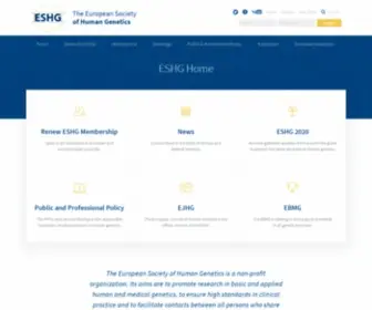 ESHG.org(European Society of Human Genetics) Screenshot