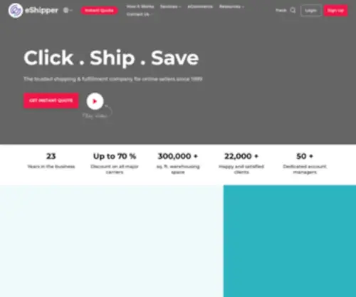 Eshipper.com(EShipper: Your Top Canadian Shipping Solution) Screenshot