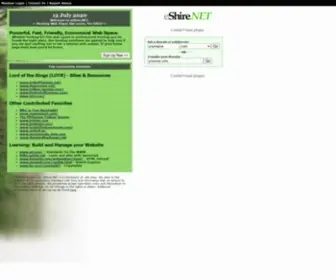 Eshire.net(Free Web Pages for Hobbits and Non) Screenshot