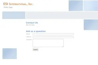 Esi-INT.com(ESI International) Screenshot