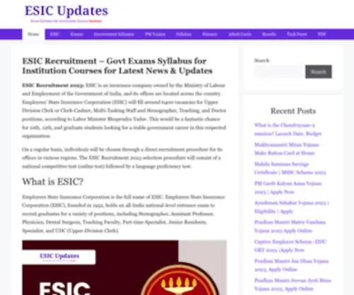 Esicmadurai.org(Employee's State Insurance Corporation) Screenshot