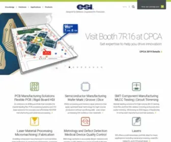 Esi.com(Electro Scientific Industries) Screenshot