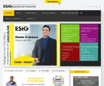 Esigmaroc.com(école internationale de gestion) Screenshot