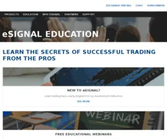 Esignallearning.com(Esignal) Screenshot