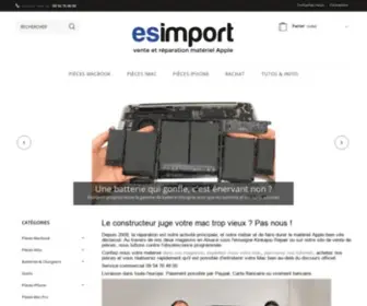 Esimport.fr(Achat de pièces de rechange pour réparer votre macbook) Screenshot