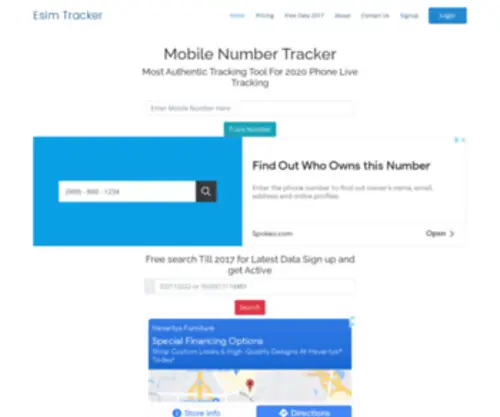 Esimtracker.com(Track any mobile number free using esimtracker. Our 2020 live tracker system) Screenshot