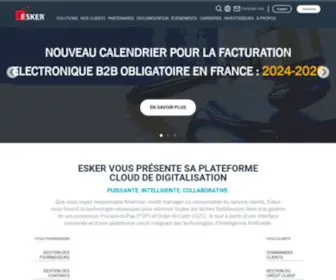 Esker.fr(Dématérialisation des cycles Order) Screenshot