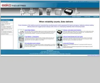 Eskoindustries.com(Esko flow meters for purge) Screenshot
