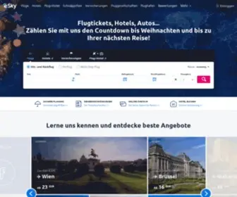 Eskytravel.de(Suchmaschine für Flugtickets) Screenshot