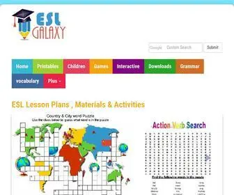 ESL-Galaxy.com(Free ESL Worksheets) Screenshot