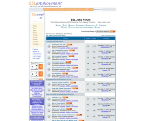 ESL-Jobs-Forum.com(ESL employment) Screenshot