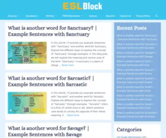 Eslblock.com(English as a Second Language) Screenshot