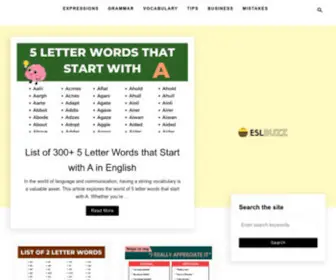 Eslbuzz.com(Education for Students of Language) Screenshot