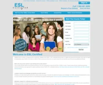 Eslcertified.com(Online TESOL Certification) Screenshot