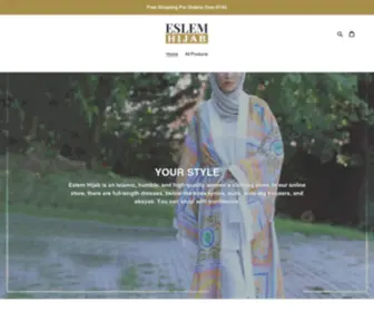 Eslemhijab.com(Islamic clothing online store. Eslem Hijab) Screenshot