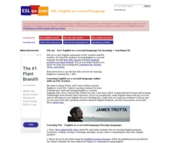 Eslgo.com(English as a second language learning & teaching ESL) Screenshot