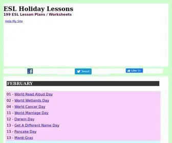 Eslholidaylessons.com(ESL Holiday Lessons: Ready) Screenshot