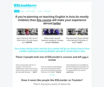 Eslinsider.com(ESLinsider Helps Make Your Experience Teaching English In Asia Better) Screenshot