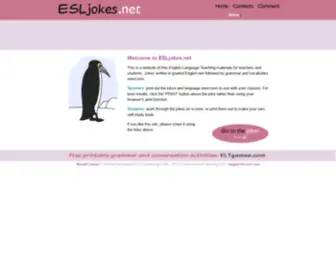 Esljokes.net(Jokes for learning and teaching English) Screenshot