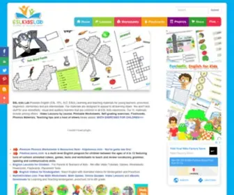 Eslkidslab.com(English for Kids) Screenshot