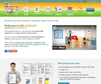 Eslkidstuff.com(ESL Kids lesson plans) Screenshot