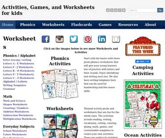Eslkidz.com(Activities, Games, and Worksheets for kids) Screenshot