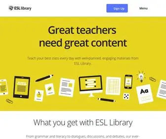 Esllibrary.com(Ellii (formerly ESL Library)) Screenshot