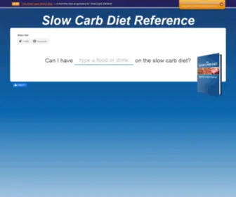 Eslowcarbdiet.com(What can I eat on the slow carb diet) Screenshot