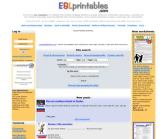 Eslprintables.com.es(The place where English Language teachers share resources) Screenshot