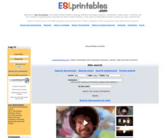 Eslprintables.com(The place where English Language teachers share resources) Screenshot