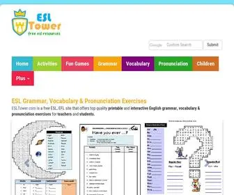Esltower.com(English Grammar) Screenshot